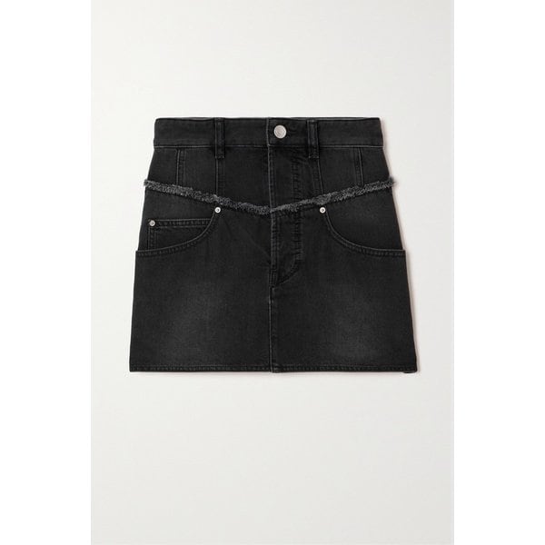 나지스 프레이 데님 미니 스커트 블랙 1647597325950572
