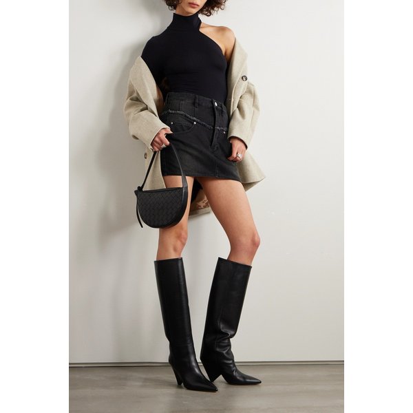 나지스 프레이 데님 미니 스커트 블랙 1647597325950572