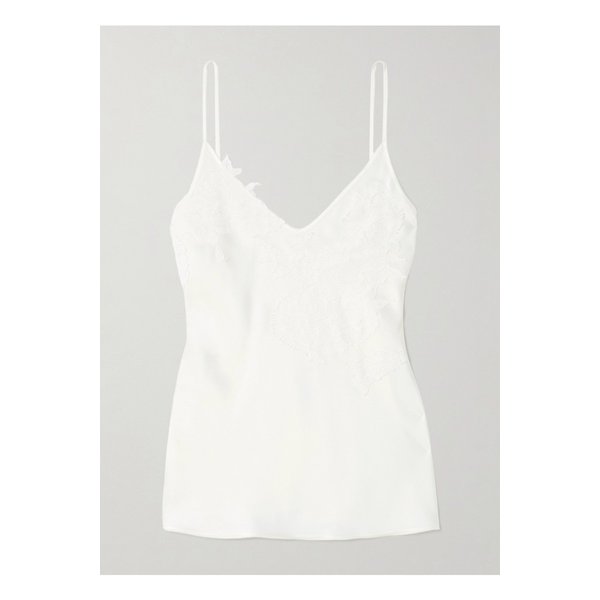 레이스 트리밍 새틴 크레이프 캐미솔 아이보리 46376663162953776