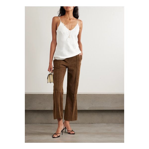 레이스 트리밍 새틴 크레이프 캐미솔 아이보리 46376663162953776