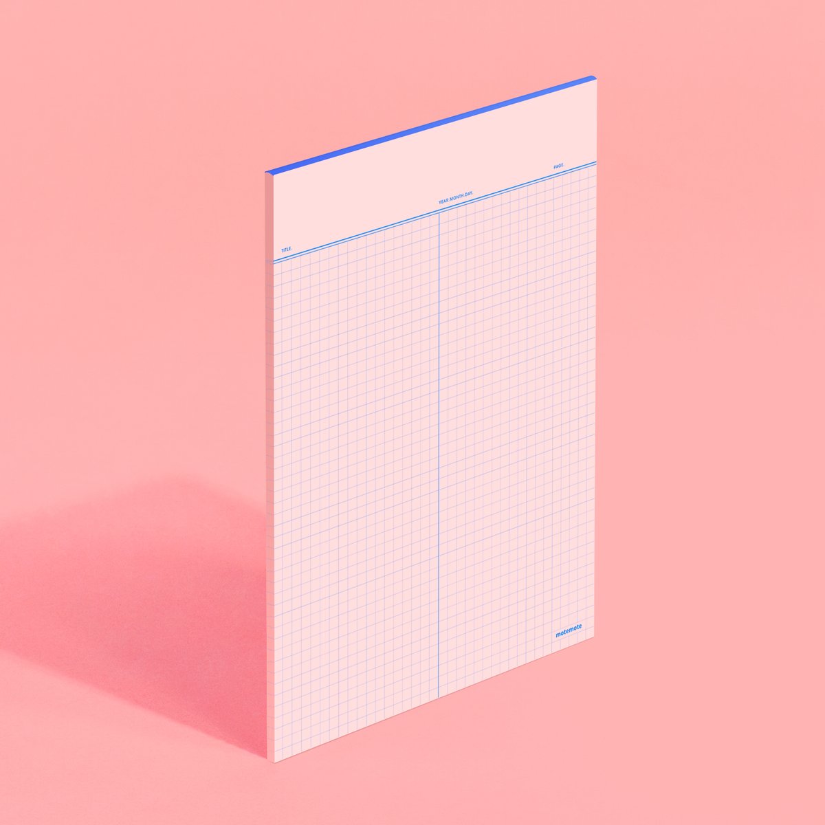 확대된 대표 노트 페이퍼 스퀘어드 - 인디핑크