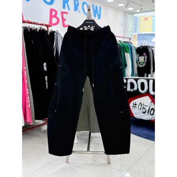 [여주점] 코튼절개포인트팬츠,남여공용, 블랙JHZZ80106