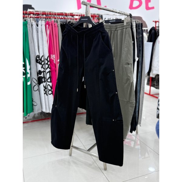 [여주점] 코튼절개포인트팬츠,남여공용, 블랙JHZZ80106