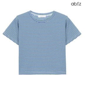 스트라이프 라운드넥 반팔 티셔츠 (AFX2QK37A)