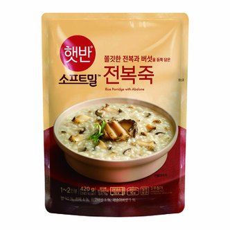 CJ제일제당 비비고 소프트밀 전복죽 420g  6개