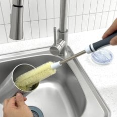 키친유 텀블러 세척솔 유리컵 와인컵 젖병 젖꼭지 주방 다용도 브러쉬 병솔 물병 청소