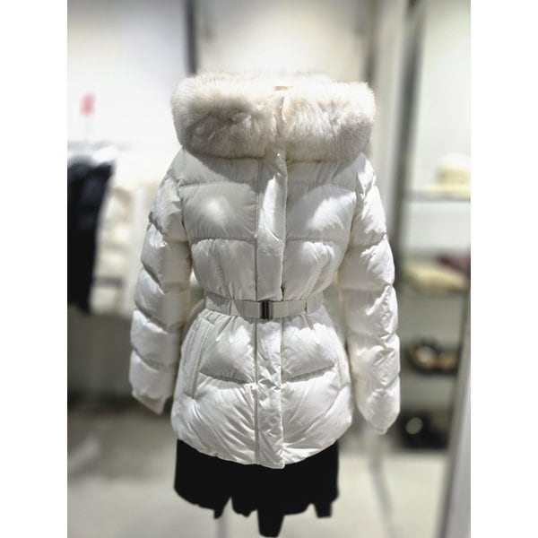 [여주점] 웨이스트 테이프 장식 숏 구스점퍼 ER4TD502