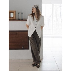 Waist Tab Semi-Barrel Pants (2color)