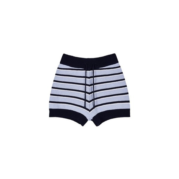 스트라이프 니트 쇼츠 (Blue)