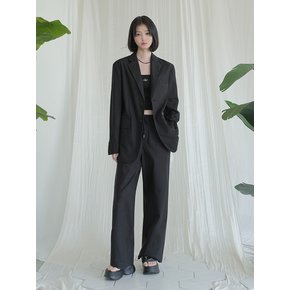 프렌치 린넨 라이크 싱글 블레이져 -  3COL