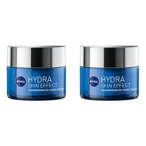 [해외직구] 독일직구 Nivea 니베아 하이드라 스킨 이펙트 리제너레이싱 젤 크림 나이트 50ml 2팩