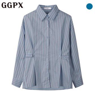 GGPX 사이드 버튼 조절 스트라이프 셔츠 (GP2SH042F)