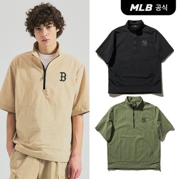 MLB [코리아공식] [MLB] 베이직 고프코어 반팔 아노락 (3 COLOR)