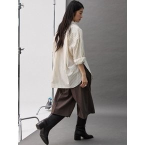 MORI STRIPE SHIRT - CREAM