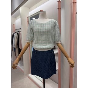 [여주점] 여성 체크텍스쳐 니트 풀오버(ITP3KPO110)