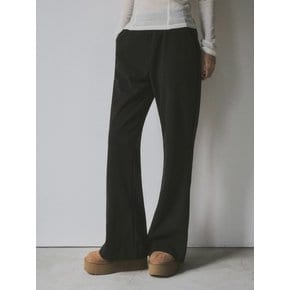 [Essential] Relaxed Boot-cut Banding Slacks_CTB512(Black)