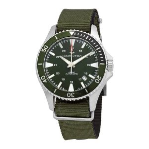 이스퀘어 4131692 Hamilton Khaki Navy Automatic Green Dial Sprite Bezel Mens Watch