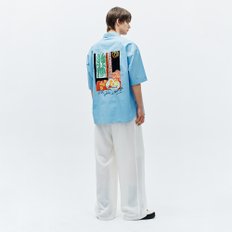 마티스 아트워크 하프 셔츠 스카이 블루 ZH3SH303SB