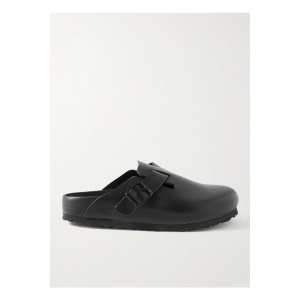 보스턴 스웨이드 트리밍 가죽 클로그 블랙 1647597313371498