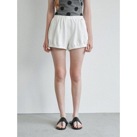 얀13 BASIC BANDING SHORT PANTS_IVORY