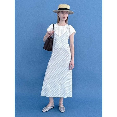 스튜디오 솔트 [25 SUMMER][SALT Label] DAISY CHECK LONG DRESS_SORA