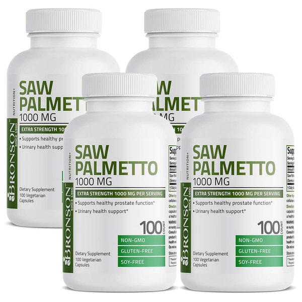 브론슨 쏘팔메토 Saw Palmetto 1000mg 100캡슐 4개
