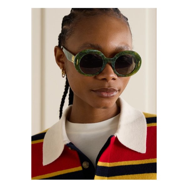 라운드 프레임 마블 아세테이트 선글라스 1647597349770257