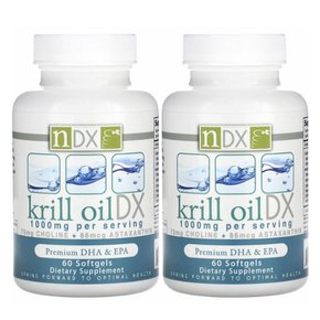 NDX 크릴오일 디엑스 Krill Oil DX 500mg 60소프트겔 2개