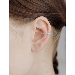 WIL103 White Cubic Earcuff