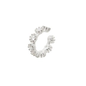 WIL103 White Cubic Earcuff