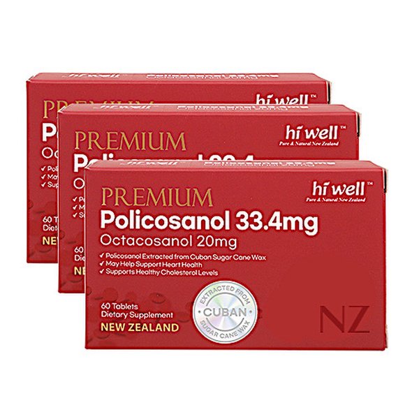하이웰 프리미엄 폴리코사놀 Policosanol 60정 3개
