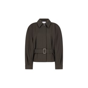 아모멘토 26FW Belted Wool Jacket, Brown