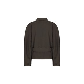아모멘토 26FW Belted Wool Jacket, Brown