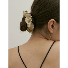 Silk Scrunchie (S) - Champagne Beige