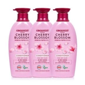 오가니스트 컨디셔너 비건 체리블라썸 수분영양 온가족 500ml 3개