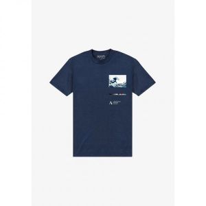 이스퀘어 4511841 Henry Tiger ASHMOLEAN-WAVE - Print T-shirt navy blue