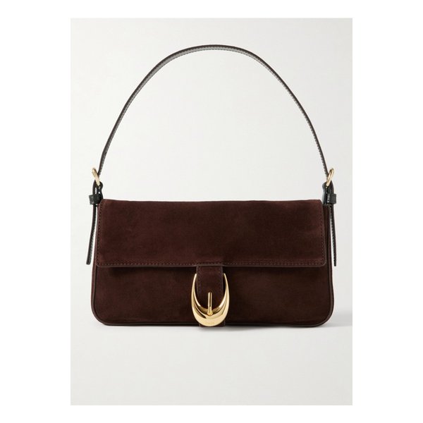 스타우드 할로우 버클 스웨이드 숄더 백 브라운 1647597357747070