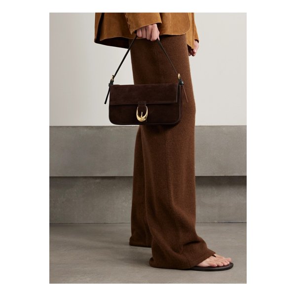 스타우드 할로우 버클 스웨이드 숄더 백 브라운 1647597357747070