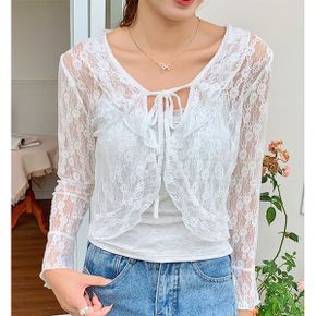 시스루 플라워패턴 볼레로 가디건 120689_P396081319