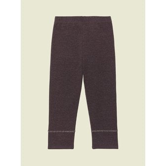 씨티티엔 [리퍼브] Hand-stitch crop leggings, Heather Brown