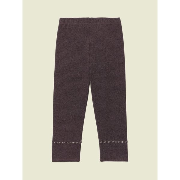 [리퍼브] Hand-stitch crop leggings, Heather Brown