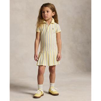 폴로 랄프 로렌 폴로 키즈 여아 2-6세 스트라이프 옥스포드 메시 폴로 드레스(CWPODRSR3D21194700)