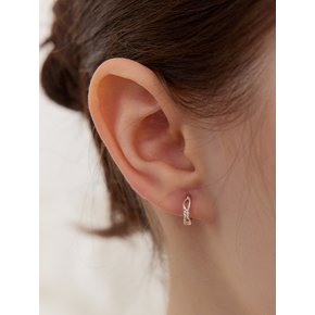 [진주귀걸이 2종 증정] Knot ribbon hoop onetouch earing