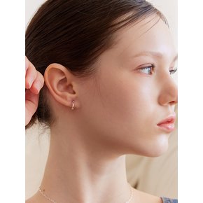 [진주귀걸이 2종 증정] Knot ribbon hoop onetouch earing