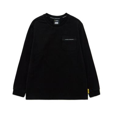 내셔널지오그래픽키즈 K251UTS010 스몰로고 포켓 긴팔티 CARBONBLACK