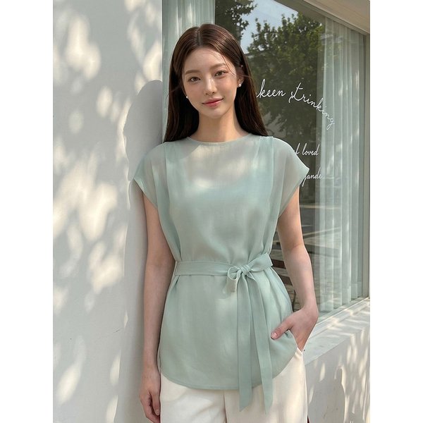 PINTUCK SLEEVELESS MINT 핀턱 슬리브리스 민트