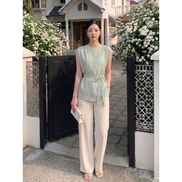 PINTUCK SLEEVELESS MINT 핀턱 슬리브리스 민트