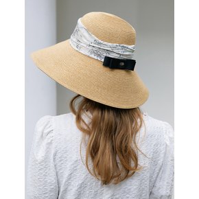 스카프 리본 포인트 햇빛차단 썸머 버킷햇_2color