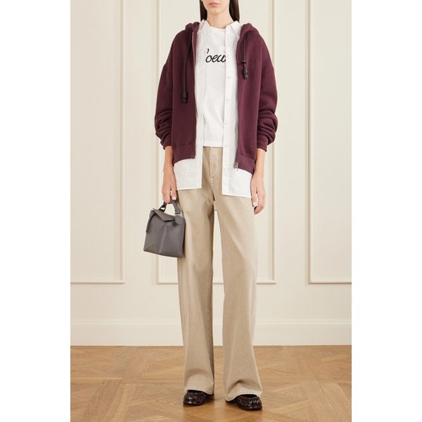 로고 자수 코튼 저지 티셔츠 46376663162958460