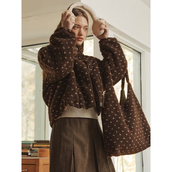 테디 플리스 집업 / 브라운